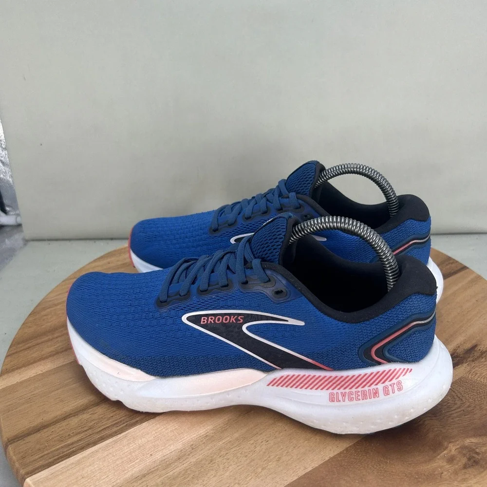 Brooks Glycerin GTS 21 Womens Running Shoes Blue Pink 1204091B496 Size 10 B